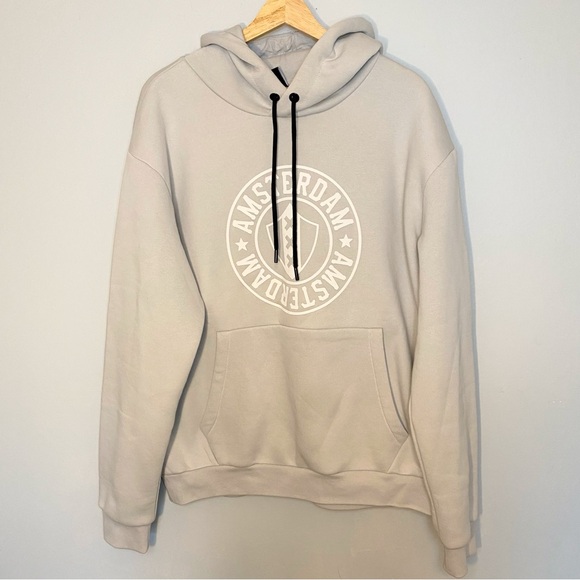 Fox Original Mens Amsterdam Bike Town Gray Embossed Hoodie Sweatshirts XL - Picture 2 of 13